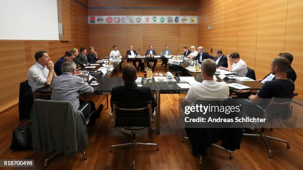 General view during the DFB Referees And Bundesliga Head Coaches Round Table at DFB Headquarters on July 19, 2017 in Frankfurt am Main, Germany.