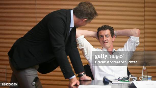 Frank Baumann and Jens Todt at DFB Headquarters on July 19, 2017 in Frankfurt am Main, Germany.