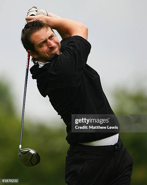 Richard Woodruff tees off from the 1st tee during the Powerade PGA Assistant's Championship North Region Qualifier at Knaresborough Golf Club on July...