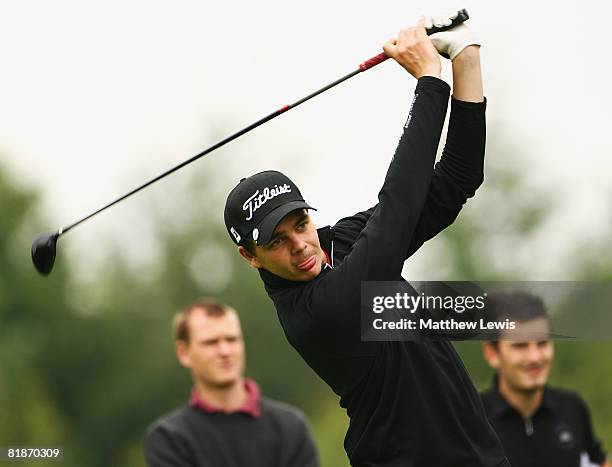 Ian Gregory tees off from the 1st tee during the Powerade PGA Assistant's Championship North Region Qualifier at Knaresborough Golf Club on July 7,...