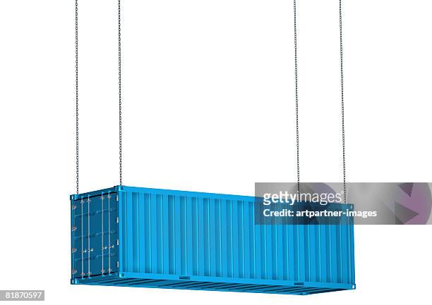 international container for cargo knockout, cutout - hängen stock-grafiken, -clipart, -cartoons und -symbole