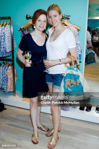 Greta Gallas and Desiree Gallas attend Tinsley Mortimer Hosts the Roberta Freymann East Hampton Boutique Grand Opening at Roberta Freymann Boutique...