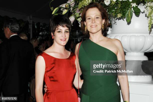 Charlotte Simpson and Sigourney Weaver attend THE CONSERVATORY BALL at The New York Botanical Garden on June 3, 2010 in New York City.