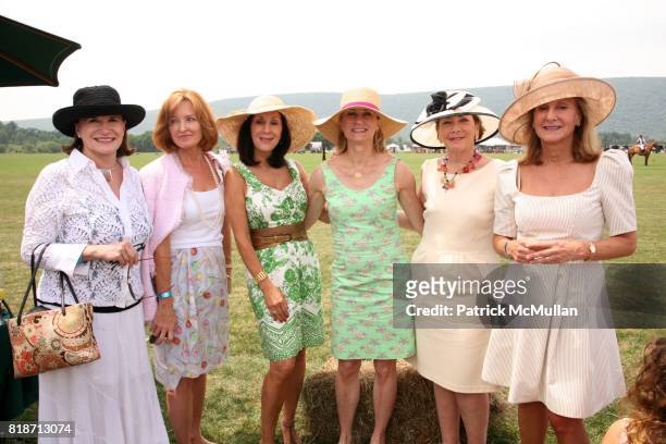 Kate Fahey, Mary Ackerman, Martha Sweeney, Jean Solomon and Caroline Mosse attend The 13th Annual MASHOMACK INTERNATIONAL Polo Challenge presented by...