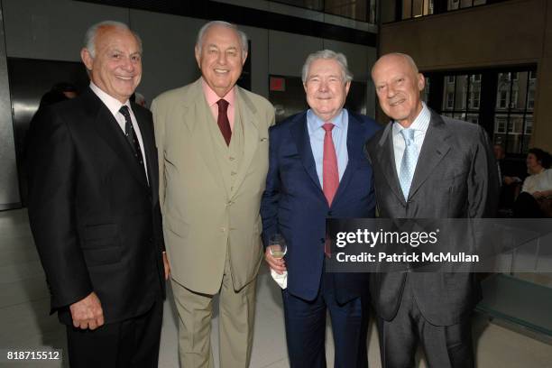 Marshall Rose, Alfred Taubman, Frank Bennack and Lord Norman Foster attend Champagne Reception for the New York Premiere of "HOW MUCH DOES YOUR...