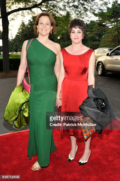 Sigourney Weaver and Charlotte Simpson attend THE CONSERVATORY BALL at The New York Botanical Garden on June 3, 2010 in New York City.