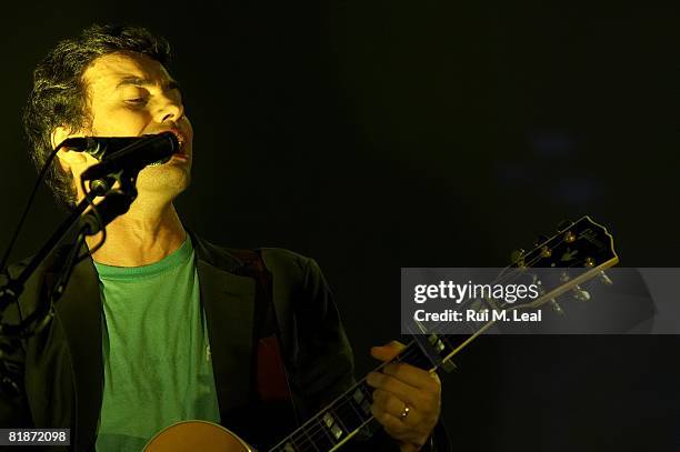 David Fonseca performs at SuperBock SuperRock - 1st Act - Parque da Cidade on July 4, 2008 in Porto, Portugal.