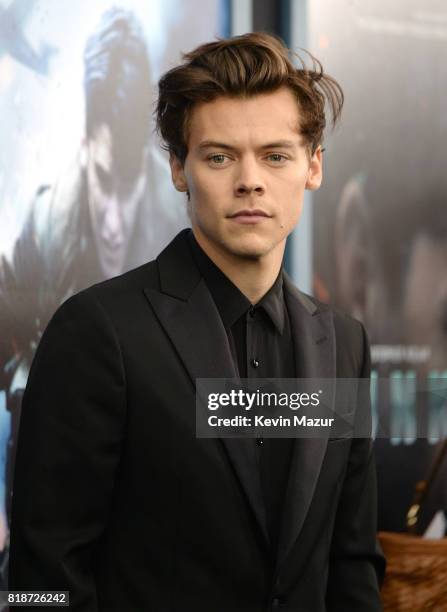 Harry Styles attends the "DUNKIRK" premiere in New York City.