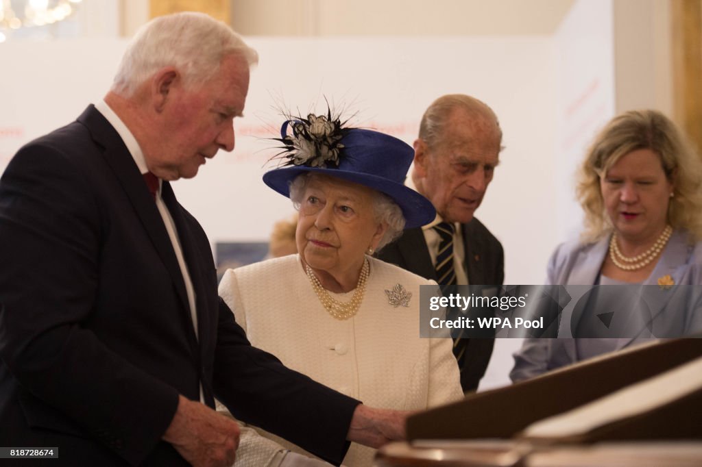 The Queen And Duke Of Edinburgh Visits Canada House