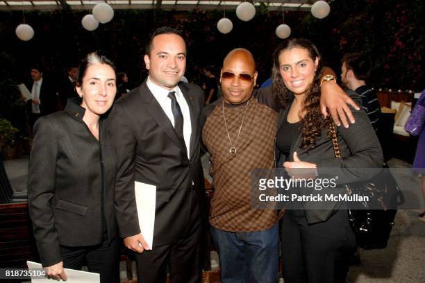 Melissa Lopes, Pedro Davila, Frank Nitti and Bridget Reuben attend LOUIS VUITTON 2011 Cruise Collection Launch at North Cabana on June 10, 2010 in...