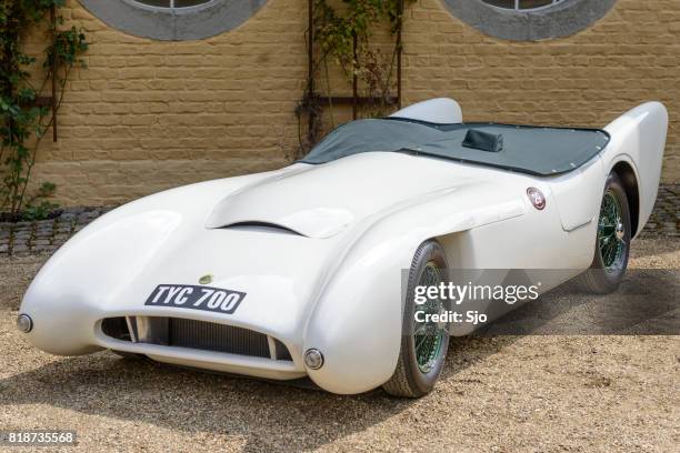 lotus mk viii classic british 1950s lightweigt race car - lotus brand name stock pictures, royalty-free photos & images