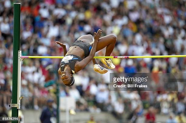 Olympic Trials: Sharon Day in action during High Jump Final at Hayward Field. Eugene, OR 7/4/2008 CREDIT: Bill Frakes
