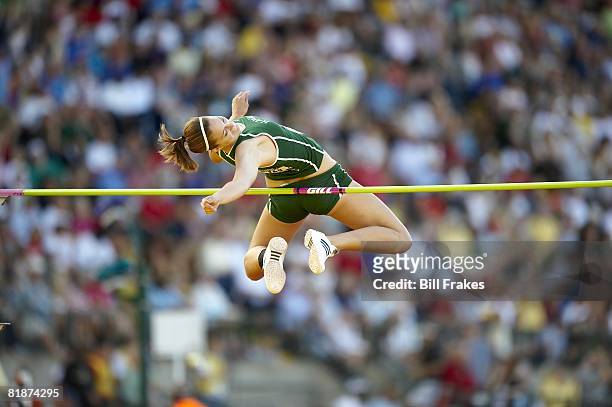 Olympic Trials: Amber Kaufman in action during High Jump Final at Hayward Field. Eugene, OR 7/4/2008 CREDIT: Bill Frakes