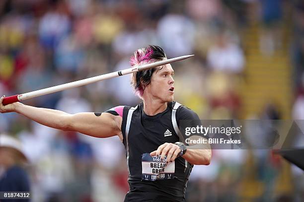 Olympic Trials: Breaux Greer in action during Javelin Throw Preliminaries at Hayward Field. Eugene, OR 7/4/2008 CREDIT: Bill Frakes