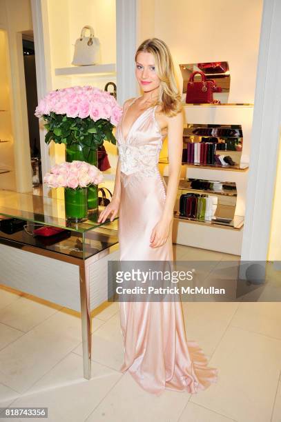 Model in Dior attends DIOR JOAILLERIE special launch of the BOIS de ROSE Collection at Dior Boutique NYC on June 10, 2010.