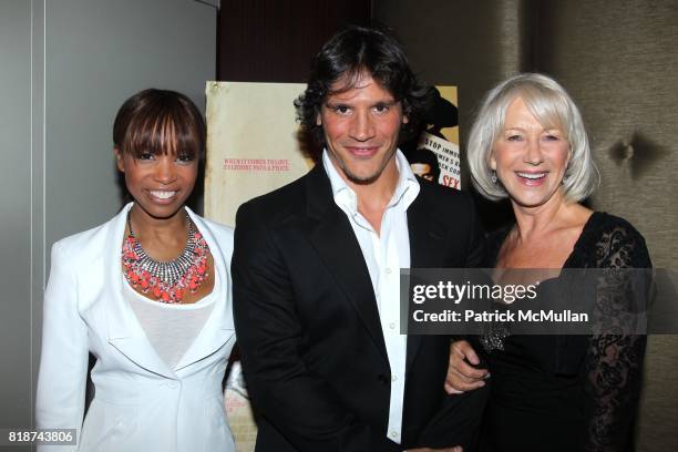 Elise Neal, Sergio Peris-Mencheta and Helen Mirren attend E1 Entertainment Presents the New York Premiere of LOVE RANCH at Dolby Screening Room on...