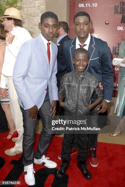 Kwesi Boakye, Kwami Boateng and Kofi Siriboe attend PREMIERE OF COLUMBIA PICTURES: THE KARATE KID at Mann's Village Theatre on June 7, 2010 in...