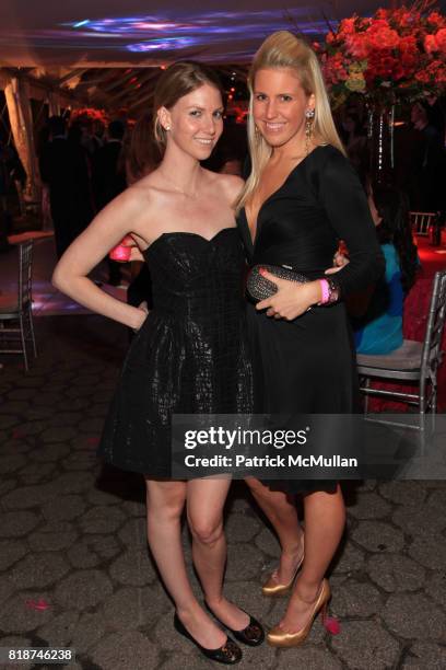 Katie Waters and Liz Franco attend Wildlife Conservation Society Spring 2010 Gala "Flight of Fancy" at Central Park Zoo on June 10, 2010 in New York...