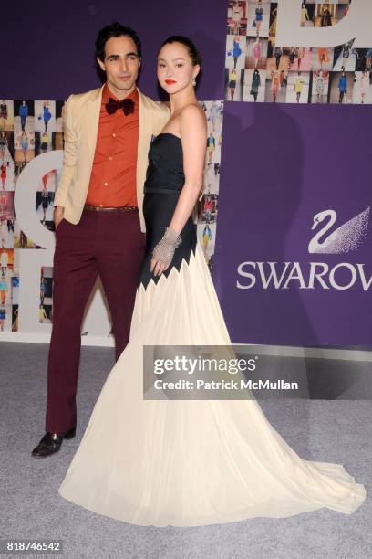 Zac Posen and Devon Aoki attend 2010 CFDA Awards - Red Carpet at Alice Tully Hall at Lincoln Center on June 7, 2010 in New York City.