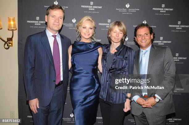 Peter Stas, Candice Accola, Aletta Stas and Ralph Simons attend Frederique Constant's Passion Award at Cipriani Wall St. On June 29, 2010 in New York...