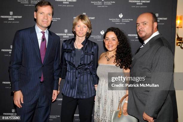 Peter Stas, Aletta Stas, Marianna Neumann and Pedro Neumann attend Frederique Constant's Passion Award at Cipriani Wall St. On June 29, 2010 in New...