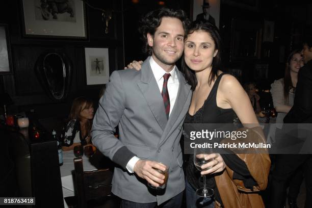 Jaret Keller and Florinka Pesenti attend THE CINEMA SOCIETY hosts the after party of "MULTIPLE SARCASMS" at The Lion on April 19, 2010 in New York...