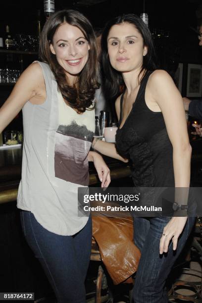 Melissa Milne and Florinka Pesenti attend THE CINEMA SOCIETY hosts the after party of "MULTIPLE SARCASMS" at The Lion on April 19, 2010 in New York...