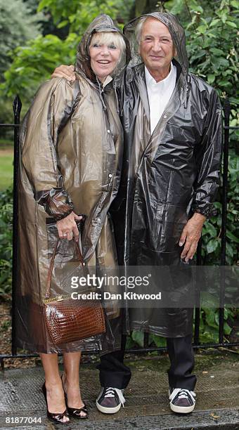Film director and producer Michael Winner and guest attend Sir David Frost's Summer Party at Carlyle Square on July 09, 2008 in London, England.
