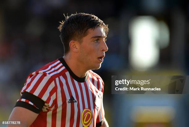 Lynden Gooch of Sunderland in action during the pre season friendly between Livingston and Sunderland at Almondvale Stadium on July 12, 2017 in...