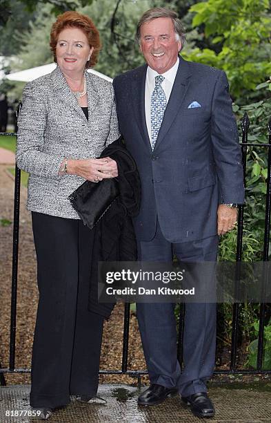 Radio and television broadcaster, Sir Terry Wogan and his wife Helen Wogan attend Sir David Frost's Summer Party at Carlyle Square on July 09, 2008...