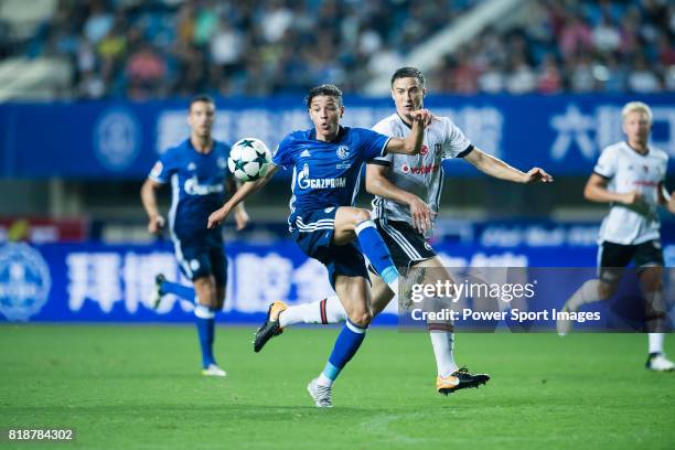 Schalke Midfielder Amine Harit fights for the ball with Besiktas Istambul Defender Matej Mitrovic during the Friendly Football Matches Summer 2017...