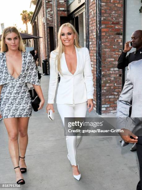 Karin Kildow and Lindsey Vonn are seen on July 18, 2017 in Los Angeles, California.