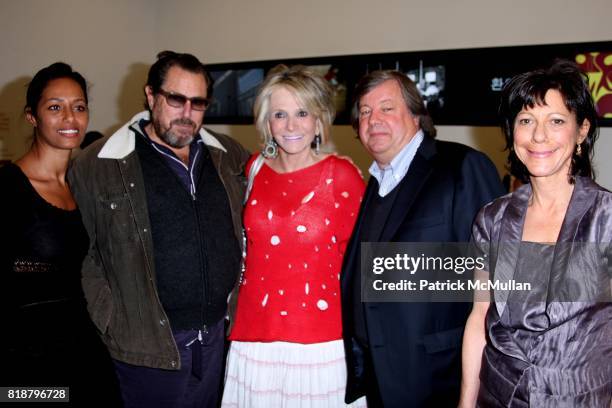 Rula Jebreal, Julian Schnabel, Sheila Nevins, Kirk Simon and Karen Goodman attend SIMON AND GOODMAN PICTURE COMPANY and HBO DOCUMENTARY FILMS...