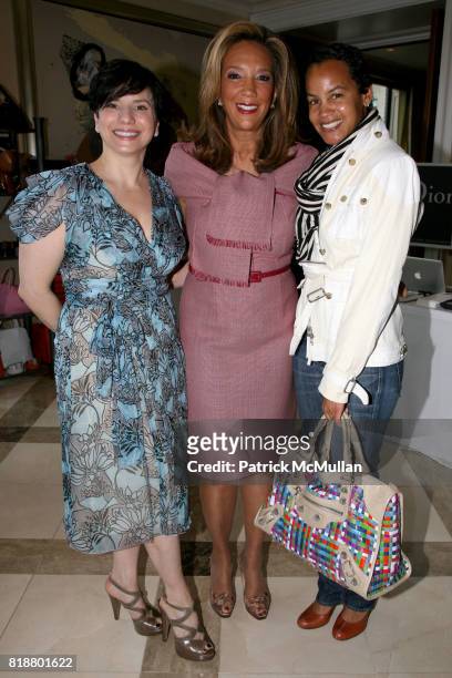 Danielle Merollo, Denise Rich and Erica Reid attend AMERICANA MANHASSET Fashion Fete to Benefit GABRIELLE's ANGEL FOUNDATION for CANCER RESEARCH at...