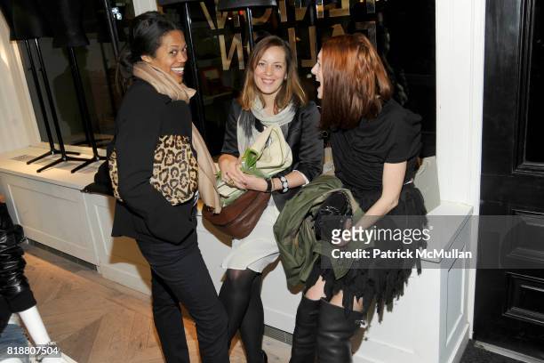 Bonnie Morrison, Sarah Cristobal and Taylor Tomasi Hill attend J.Crew Celebrates the Launch of Fenton/Fallon for J.Crew at J.Crew on April 13, 2010...