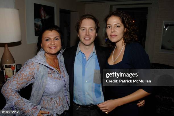 Constanta Manke, Michael Bolla and Lola Schnabel attend Michael Bolla & Michael Daniel host their first American Tea with Divalysscious Moms at The...