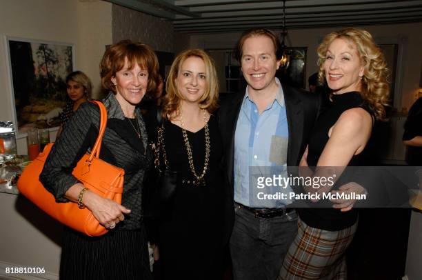 Janis Spindel, Robin Dolch, Michael Bolla and Susan Gilder Hayes attend Michael Bolla & Michael Daniel host their first American Tea with...