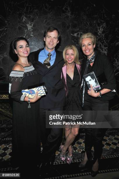 Karen Duffy, Charles Askegard, Candace Bushnell and Frederique van der Wal attend PARIS REVIEW BOARD OF DIRECTORS REVEL 2010 at Cipriani on April 13,...