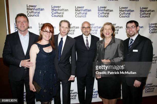 Aidan Quinn, Jo Andres, Steve Buscemi, Stanley Tucci, Cherrie Nanninga and Diego Segalini attend LOWER MANHATTAN CULTURAL COUNCIL hosts the 2010...