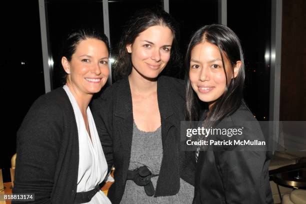 Anamaria Wilson, Nacole Snoep and Vanessa Lawrence attend ART PRODUCTION FUND Birthday Benefit at On Top of the Standard on April 12, 2010 in New...