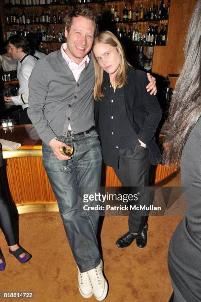 Adam Cohen and Hanna Liden attend ART PRODUCTION FUND Birthday Benefit at On Top of the Standard on April 12, 2010 in New York City.