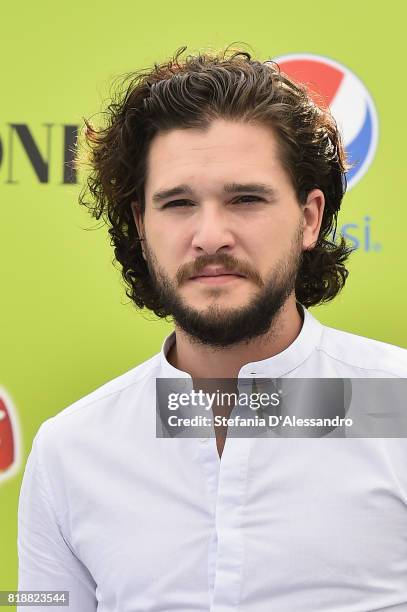 Kit Harington attends Giffoni Film Festival 2017 blue carpet on July 19, 2017 in Giffoni Valle Piana, Italy.