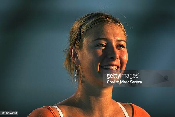 Tennis Player Maria Sharapova poses for photos as she trains in Bradenton, Florida on September 21, 2007.