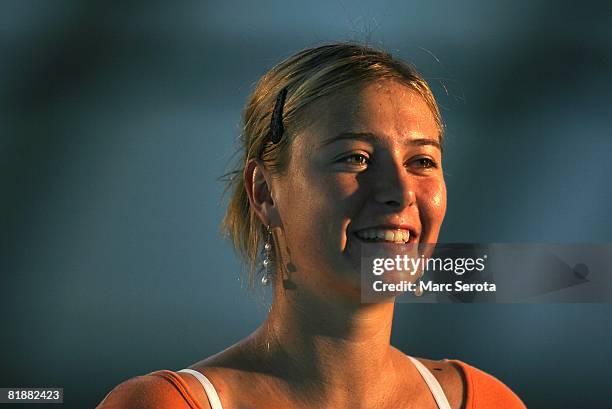 Tennis Player Maria Sharapova poses for photos as she trains in Bradenton, Florida on September 21, 2007.