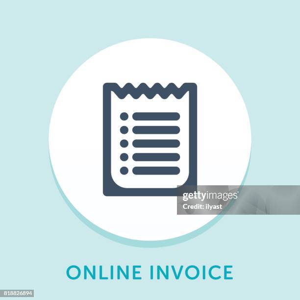 invoice curve icon - adapt technology stock illustrations