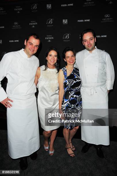 Daniel Humm, Christina Grdovic, Dana Cowin and ? attend FOOD & WINE celebrates 2010 Best New Chefs at Four Seasons Restaurant NYC on April 6, 2010.