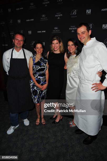 Andrew Carmellini, Dana Cowin, Katie Butler, Christina Grdovic and Daniel humm attend FOOD & WINE celebrates 2010 Best New Chefs at Four Seasons...