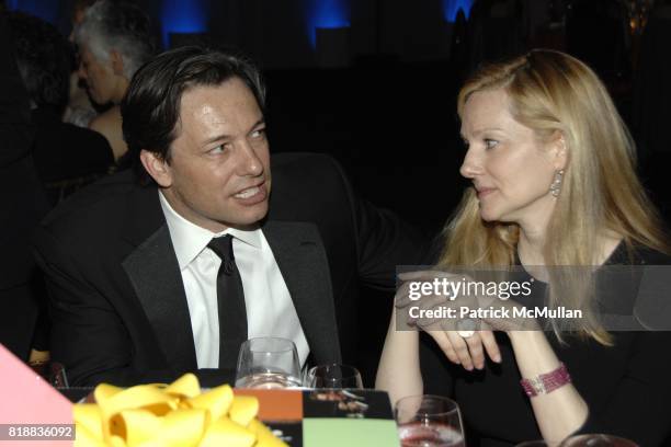 Marc Schauer and Laura Linney attend The Juilliard School Gala Celebrating Joseph W. Polisi at The Juilliard School on April 26, 2010 in New York...