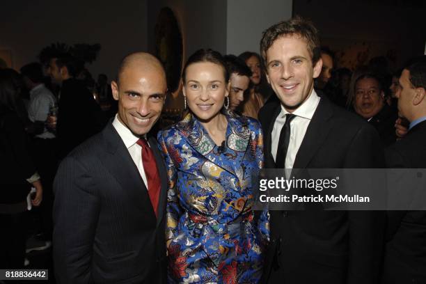 Simeone Scaramozzino, Beata Bohman and Gregoire Vogelsang attend CHRISTIE'S The Green Auction: A Bid To Save The Earth at Christie's 20 Rockefeller...