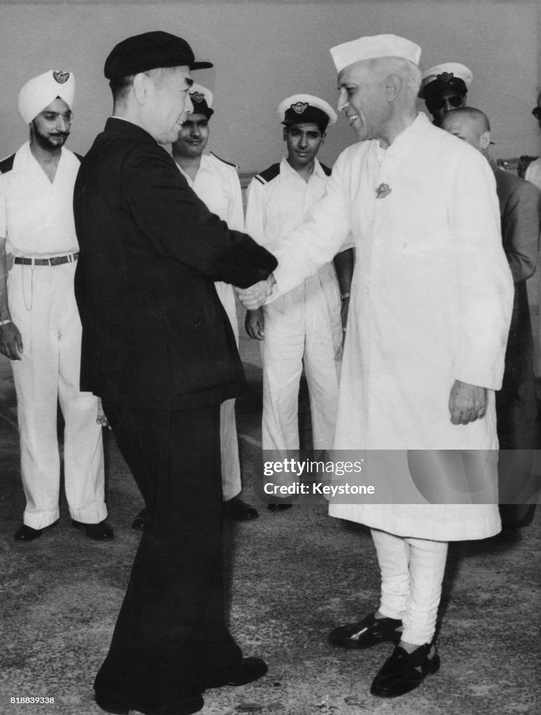 Zhou Enlai And Nehru